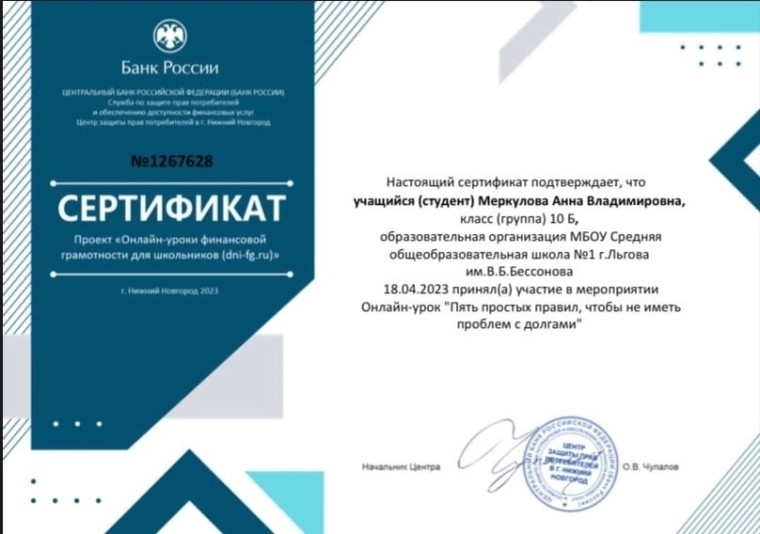 Основы финансовой грамотности.